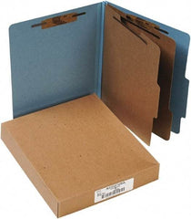 ACCO - 11 x 8 1/2", Letter Size, Sky Blue, File Folders with Top Tab - Right of Center Tab Cut Location - Benchmark Tooling