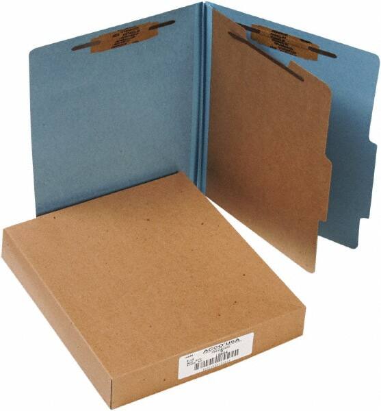 ACCO - 11 x 8 1/2", Letter Size, Sky Blue, File Folders with Top Tab - Right of Center Tab Cut Location - Benchmark Tooling