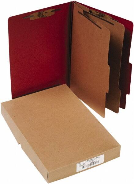 ACCO - 14 x 8 1/2", Legal, Earth Red, File Folders with Top Tab - Right of Center Tab Cut Location - Benchmark Tooling