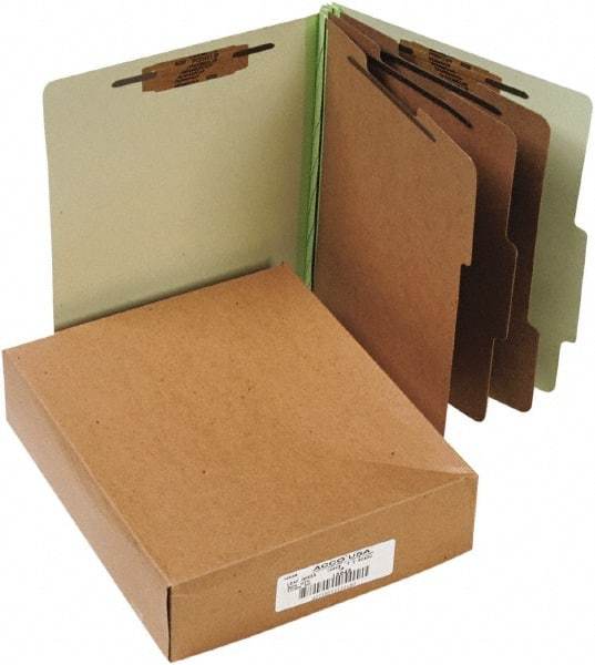 ACCO - 11 x 8 1/2", Letter Size, Leaf Green, File Folders with Top Tab - Right of Center Tab Cut Location - Benchmark Tooling