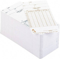 Acroprint Time Recorder - 3-2/5" High x 3-2/5" Wide Weekly/Bi-Weekly/Twice Monthly Time Cards - White, Use with Acroprint Model ATR120 - Benchmark Tooling