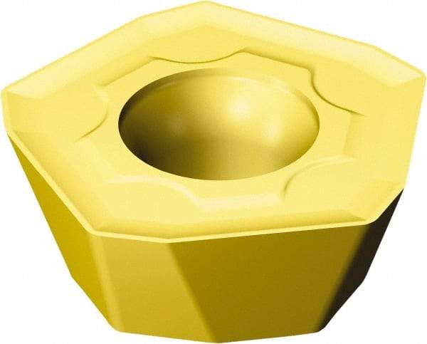 Sandvik Coromant - 419R1405 MM Grade 2040 Carbide Milling Insert - TiCN/Al2O3/TiN Finish, 5.56mm Thick, 14mm Inscribed Circle, 0.8mm Corner Radius - Benchmark Tooling