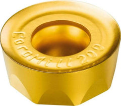 Sandvik Coromant - RCHT2006M0 ML Grade 2040 Carbide Milling Insert - TiCN/Al2O3/TiN Finish, 6.35mm Thick, 20mm Inscribed Circle - Benchmark Tooling