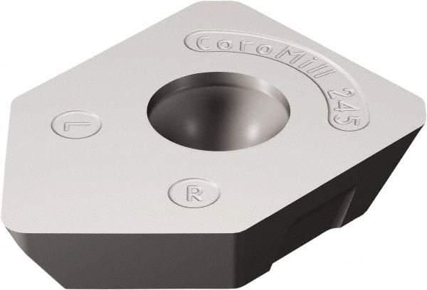 Sandvik Coromant - R24512T3 W Grade CB50 Carbide Milling Insert - Uncoated, 3.97mm Thick, 13.4mm Inscribed Circle, 2.5mm Corner Radius - Benchmark Tooling