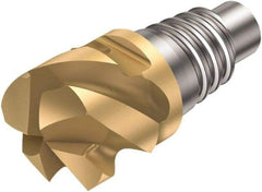 Sandvik Coromant - 31625HM Straight Grade 1030 Carbide High Feed Milling Tip Insert - 4 Flutes, 25mm Cutting Diam, 13.5mm Depth of Cut, 0.1181" Cnr Rad, 50° Helix - Benchmark Tooling