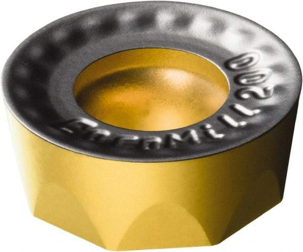 Sandvik Coromant - RCKT190600 PH Grade 4230 Carbide Milling Insert - TiCN/Al2O3/TiN Finish, 1/4" Thick, 3/4" Inscribed Circle, 3/8" Corner Radius - Benchmark Tooling