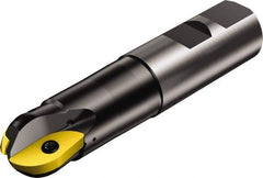 Sandvik Coromant - 32mm Cut Diam, 28.6mm Max Depth of Cut, 32mm Shank Diam, 131mm OAL, Indexable Ball Nose End Mill - 50mm Head Length, Weldon Flat Shank, R216.. B Toolholder, R216-32 06 Insert - Benchmark Tooling
