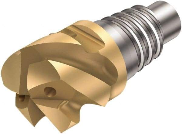 Sandvik Coromant - 31625HM Straight Grade 1030 Carbide High Feed Milling Tip Insert - TiAlN Finish, 5 Flutes, 25mm Cutting Diam, 13mm Depth of Cut, 0.1181" Cnr Rad, 50° Helix - Benchmark Tooling