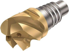 Sandvik Coromant - 31625HM Straight Grade 1030 Carbide High Feed Milling Tip Insert - TiAlN Finish, 5 Flutes, 25mm Cutting Diam, 13mm Depth of Cut, 0.1181" Cnr Rad, 50° Helix - Benchmark Tooling