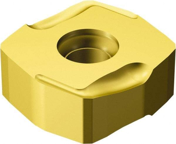 Sandvik Coromant - N3651505 KW4 Grade K20W Carbide Milling Insert - TiCN/Al2O3/TiN Finish, 5.56mm Thick, 15mm Inscribed Circle, 0.55mm Corner Radius - Benchmark Tooling