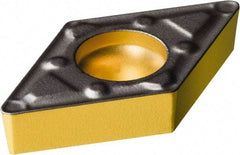 Sandvik Coromant - DCMX32.51 WF Grade 4315 Carbide Turning Insert - TiCN/Al2O3/TiN Finish, 55° Parallelogram, 3/8" Inscr Circle, 5/32" Thick, 1/64" Corner Radius - Benchmark Tooling