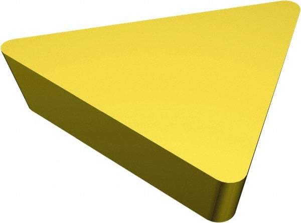 Sandvik Coromant - TPUN432 Grade 2025 Carbide Turning Insert - TiCN/AI2O3/TiN Finish, 60° Triangle, 1/2" Inscr Circle, 3/16" Thick, 1/32" Corner Radius - Benchmark Tooling