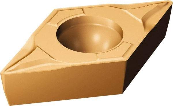 Sandvik Coromant - DCMT32.52 MF Grade 1125 Carbide Turning Insert - TiAlN/AlCr2O3 Finish, 55° Diamond, 3/8" Inscr Circle, 5/32" Thick, 1/32" Corner Radius - Benchmark Tooling