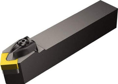 Sandvik Coromant - DSDN, Neutral Cut, 45° Lead Angle, 1-1/4" Shank Height x 1-1/4" Shank Width, Negative Rake Indexable Turning Toolholder - 6" OAL, SNMG 15 06 12 Insert Compatibility, Series T-Max P - Benchmark Tooling