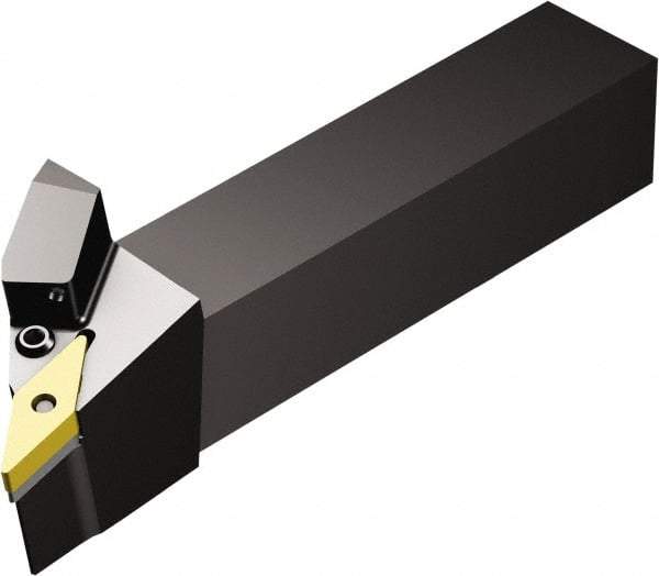 Sandvik Coromant - PVJNR/L..HP, Right Hand Cut, -3° Lead Angle, 16mm Shank Height x 16mm Shank Width, Negative Rake Indexable Turning Toolholder - 100mm OAL, VNMG 16 04 08, VNMG 332 Insert Compatibility, Series T-Max P - Benchmark Tooling