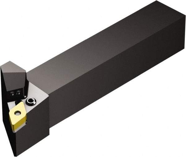 Sandvik Coromant - PDJN, Left Hand Cut, -3° Lead Angle, 1-1/4" Shank Height x 1-1/4" Shank Width, Negative Rake Indexable Turning Toolholder - 5.9055" OAL, DNMG 15 04 08 Insert Compatibility, Series T-Max P - Benchmark Tooling