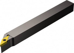 Sandvik Coromant - SVJBR/L-S, Right Hand Cut, -3° Lead Angle, 16mm Shank Height x 16mm Shank Width, Neutral Rake Indexable Turning Toolholder - 125mm OAL, VBMT 11 02 04, VBMT 2(1.5)1 Insert Compatibility, Series CoroTurn 107 - Benchmark Tooling