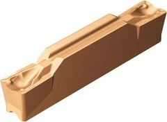 Sandvik Coromant - H2N123x2 TF Grade 1125, 4mm Cutting Width Carbide Grooving Insert - 23.3mm Max Depth of Cut, Neutral, 0.4mm Corner Radius, TiAlN Finish - Benchmark Tooling