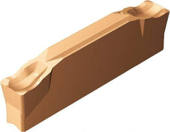 Sandvik Coromant - N123x2K CR 1125 Grade, 0.2362" Cutting Width, Carbide Cutoff Insert - 0° Neutral Lead Angle, 0.0157" Cnr Rad, TiAlN Coated - Benchmark Tooling