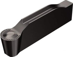 Sandvik Coromant - 0600N123 Grade 1105, 6mm Cutting Width Carbide Grooving Insert - 2.8mm Max Depth of Cut, Neutral, 3mm Corner Radius, TiAlN2 Finish - Benchmark Tooling