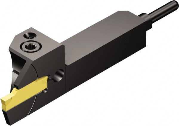 Sandvik Coromant - 0.43" Max Depth, Internal or External Left Hand Indexable Grooving Toolholder - Benchmark Tooling