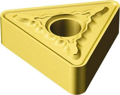 Sandvik Coromant - TNMG434 MR Grade 235 Carbide Turning Insert - TiCN/TiN Finish, 60° Triangle, 1/2" Inscr Circle, 3/16" Thick, 1/16" Corner Radius - Benchmark Tooling