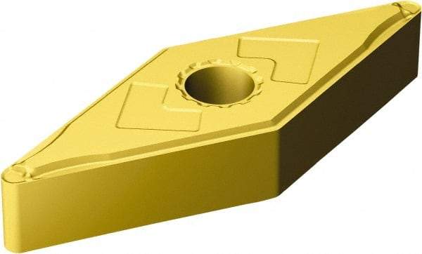 Sandvik Coromant - VNMG331 LC Grade 2025 Carbide Turning Insert - TiCN/Al2O3/TiN Finish, 35° Diamond, 3/8" Inscr Circle, 3/16" Thick, 1/64" Corner Radius - Benchmark Tooling