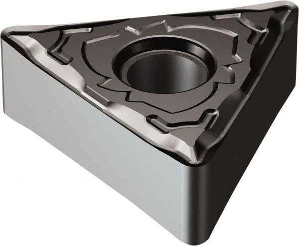 Sandvik Coromant - TNMG331 SF Grade 1105 Carbide Turning Insert - TiAlN Finish, 60° Triangle, 3/8" Inscr Circle, 3/16" Thick, 1/64" Corner Radius - Benchmark Tooling