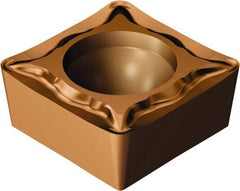 Sandvik Coromant - SCMT32.52 UM Grade 1125 Carbide Turning Insert - TiAlN/AlCr2O3 Finish, 90° Square, 3/8" Inscr Circle, 5/32" Thick, 1/32" Corner Radius - Benchmark Tooling