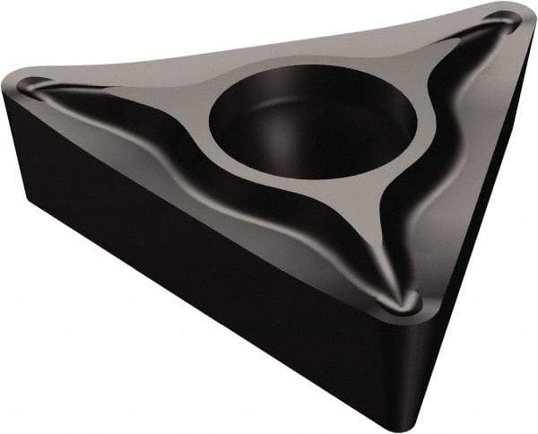Sandvik Coromant - TCGT32.52 UM Grade 1105 Carbide Turning Insert - TiAlN Finish, 60° Triangle, 3/8" Inscr Circle, 5/32" Thick, 1/32" Corner Radius - Benchmark Tooling