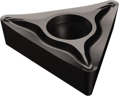 Sandvik Coromant - TCGT32.52 UM Grade 1105 Carbide Turning Insert - TiAlN Finish, 60° Triangle, 3/8" Inscr Circle, 5/32" Thick, 1/32" Corner Radius - Benchmark Tooling