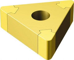 Sandvik Coromant - TNGA331 Grade 7015 CBN Turning Insert - TiN Finish, 60° Triangle, 3/8" Inscr Circle, 3/16" Thick, 1/64" Corner Radius - Benchmark Tooling