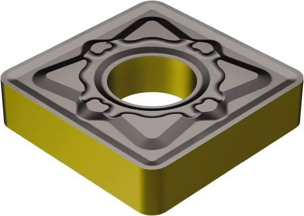 Sandvik Coromant - SNMG432 KM Grade 3205 Carbide Turning Insert - TiCN/AI2O3/TiN Finish, 90° Square, 1/2" Inscr Circle, 3/16" Thick, 1/32" Corner Radius - Benchmark Tooling
