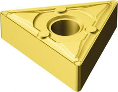 Sandvik Coromant - TNMX331 WF Grade 1525 Carbide Turning Insert - TiCN/TiN Finish, 60° Triangle, 3/8" Inscr Circle, 3/16" Thick, 1/64" Corner Radius - Benchmark Tooling