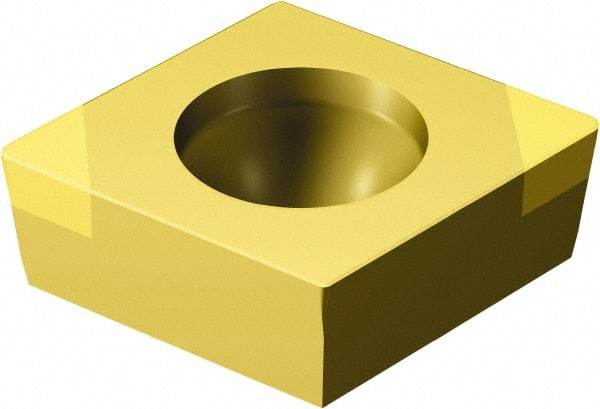 Sandvik Coromant - CCGW32.51 WH Grade 7015 CBN Turning Insert - TiN Finish, 80° Diamond, 3/8" Inscr Circle, 5/32" Thick, 1/64" Corner Radius - Benchmark Tooling