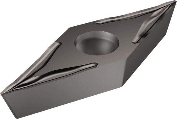 Sandvik Coromant - VCET220 UM Grade 1105 Carbide Turning Insert - TiAlN Finish, 35° Diamond, 1/4" Inscr Circle, 1/8" Thick, 0.2mm Corner Radius - Benchmark Tooling
