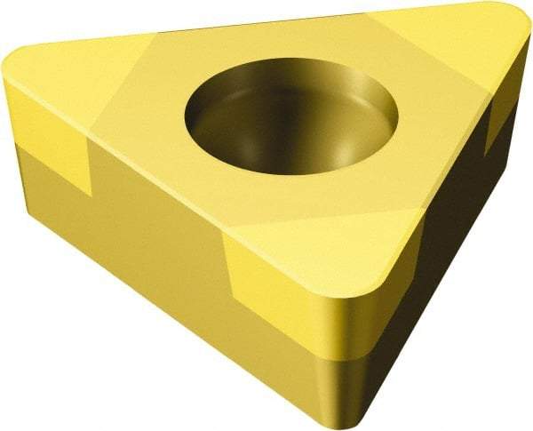 Sandvik Coromant - TCGW1.81.51 Grade 7015 CBN Turning Insert - TiN Finish, 60° Triangle, 7/32" Inscr Circle, 3/32" Thick, 1/64" Corner Radius - Benchmark Tooling