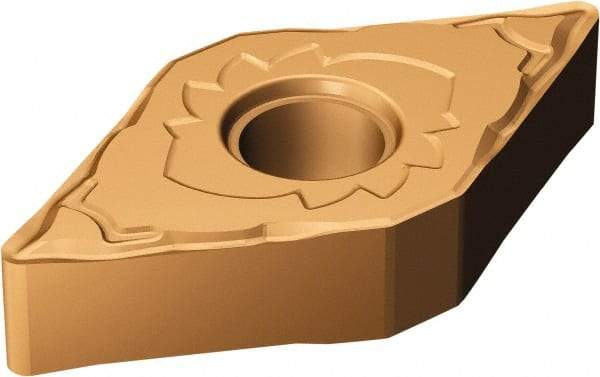 Sandvik Coromant - DNMG441 SF Grade 1125 Carbide Turning Insert - 55° Diamond, 1/2" Inscr Circle, 1/4" Thick, 1/64" Corner Radius - Benchmark Tooling