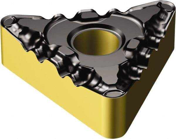 Sandvik Coromant - TNMG332 PF Grade 4305 Carbide Turning Insert - TiCN/Al2O3/TiN Finish, 60° Triangle, 3/8" Inscr Circle, 3/16" Thick, 1/32" Corner Radius - Benchmark Tooling