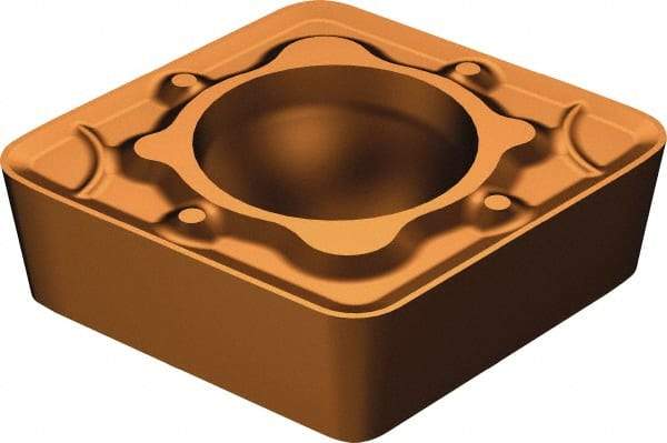 Sandvik Coromant - CCMT21.52 WM Grade 1115 Carbide Turning Insert - TiAlN/AlCr2O3 Finish, 80° Diamond, 1/4" Inscr Circle, 3/32" Thick, 1/32" Corner Radius - Benchmark Tooling