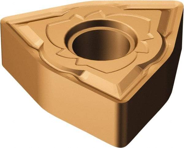 Sandvik Coromant - WNMG431 SM Grade 1115 Carbide Turning Insert - TiAlN/AlCr2O3 Finish, 80° Trigon, 1/2" Inscr Circle, 3/16" Thick, 1/64" Corner Radius - Benchmark Tooling