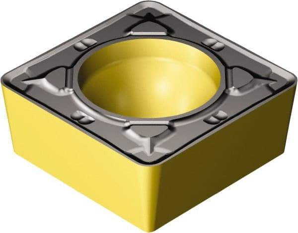 Sandvik Coromant - SCMT32.53 PR Grade 4335 Carbide Turning Insert - TiCN/AI2O3/TiN Finish, 90° Square, 3/8" Inscr Circle, 5/32" Thick, 3/64" Corner Radius - Benchmark Tooling