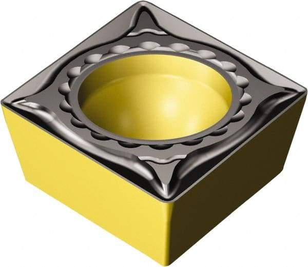 Sandvik Coromant - CPMT32.51 PM Grade 4325 Carbide Turning Insert - TiCN/AI2O3/TiN Finish, 80° Diamond, 3/8" Inscr Circle, 5/32" Thick, 1/64" Corner Radius - Benchmark Tooling