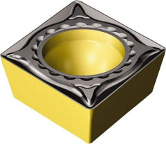 Sandvik Coromant - CPMT32.51 PM Grade 4325 Carbide Turning Insert - TiCN/AI2O3/TiN Finish, 80° Diamond, 3/8" Inscr Circle, 5/32" Thick, 1/64" Corner Radius - Benchmark Tooling