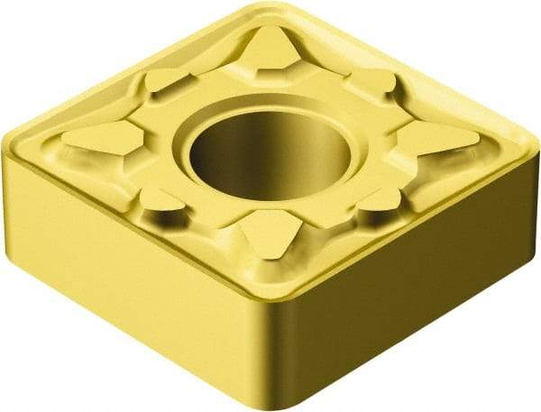 Sandvik Coromant - SNMG644 MM Grade 2035 Carbide Turning Insert - TiAlN/TiN Finish, 90° Square, 3/4" Inscr Circle, 1/4" Thick, 1/16" Corner Radius - Benchmark Tooling