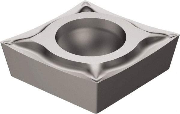 Sandvik Coromant - CCGT32.50 UM Grade H13A Carbide Turning Insert - Uncoated, 80° Diamond, 3/8" Inscr Circle, 5/32" Thick, 0.2mm Corner Radius - Benchmark Tooling