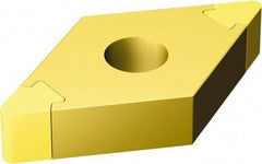 Sandvik Coromant - DNGA432 Grade 7525 Carbide Turning Insert - TiN Finish, 55° Diamond, 1/2" Inscr Circle, 3/16" Thick, 1/32" Corner Radius - Benchmark Tooling