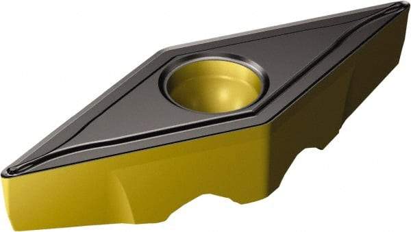Sandvik Coromant - TRVB1308 F Grade 2220 Carbide Turning Insert - TiCN/AI2O3/TiN Finish, Diamond, 8mm Inscr Circle, 4.53mm Thick, 1/32" Corner Radius - Benchmark Tooling