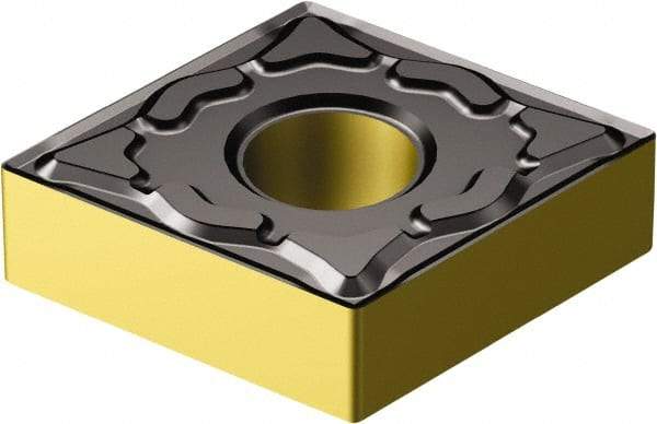 Sandvik Coromant - CNMG433 KF Grade 3210 Carbide Turning Insert - TiCN/AI2O3/TiN Finish, 80° Diamond, 1/2" Inscr Circle, 3/16" Thick, 3/64" Corner Radius - Benchmark Tooling