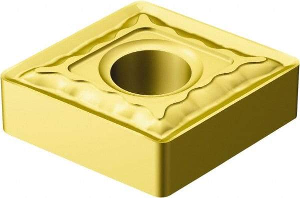 Sandvik Coromant - CNMG431 QM Grade 235 Carbide Turning Insert - TiCN/TiN Finish, 80° Diamond, 1/2" Inscr Circle, 3/16" Thick, 1/64" Corner Radius - Benchmark Tooling